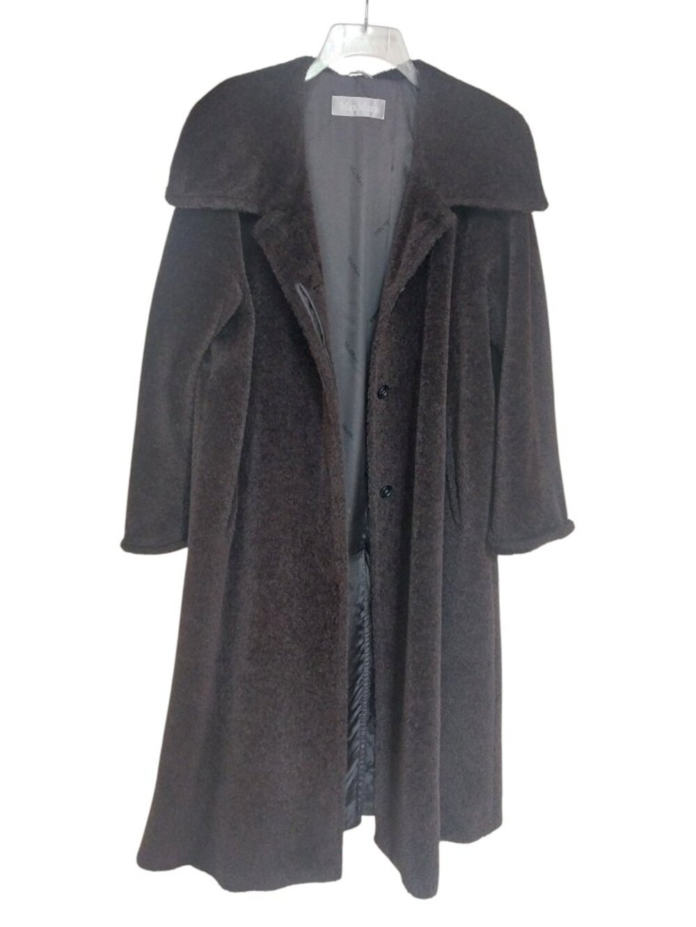 Max Mara Single Breasted Alpaca Coat - Brown - EU size 36